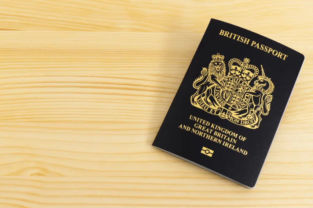 british passport colour