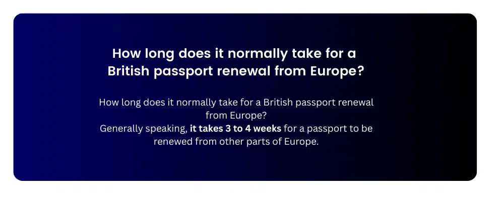 renew british passport from Europe