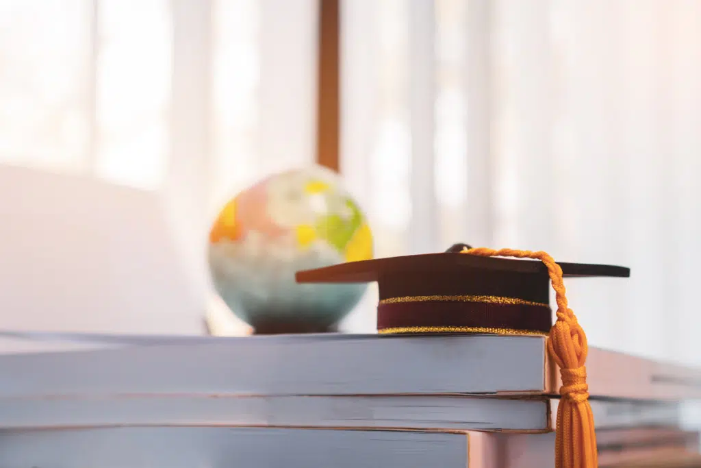 tertiary education with a British passport 