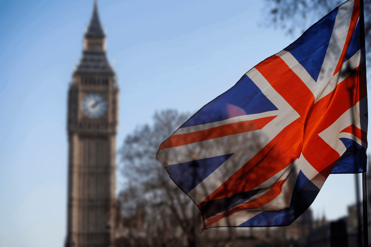 French words on Blue British passport