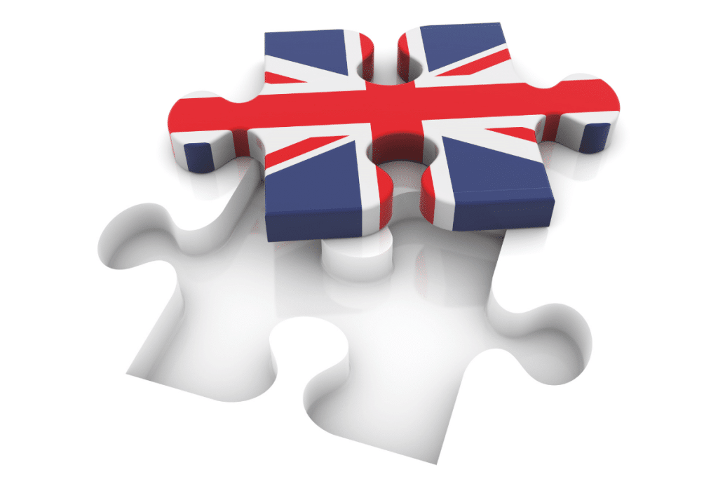 UK flag as puzzle piece