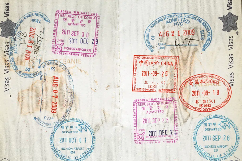 British Passport pages 