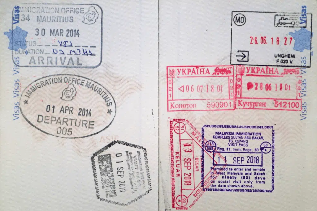 UK passport inside 