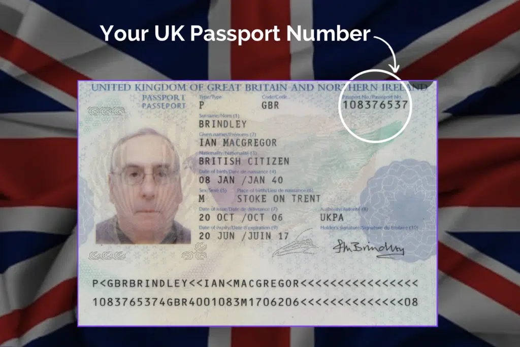 infographic: how to find my UK passport number