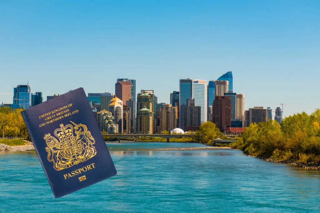 British passport in Calgary, Canada