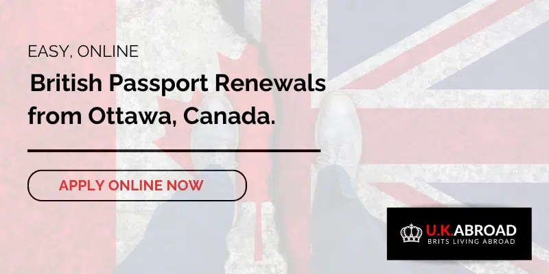 British Passport Renewals from Calgary, Canada call to action