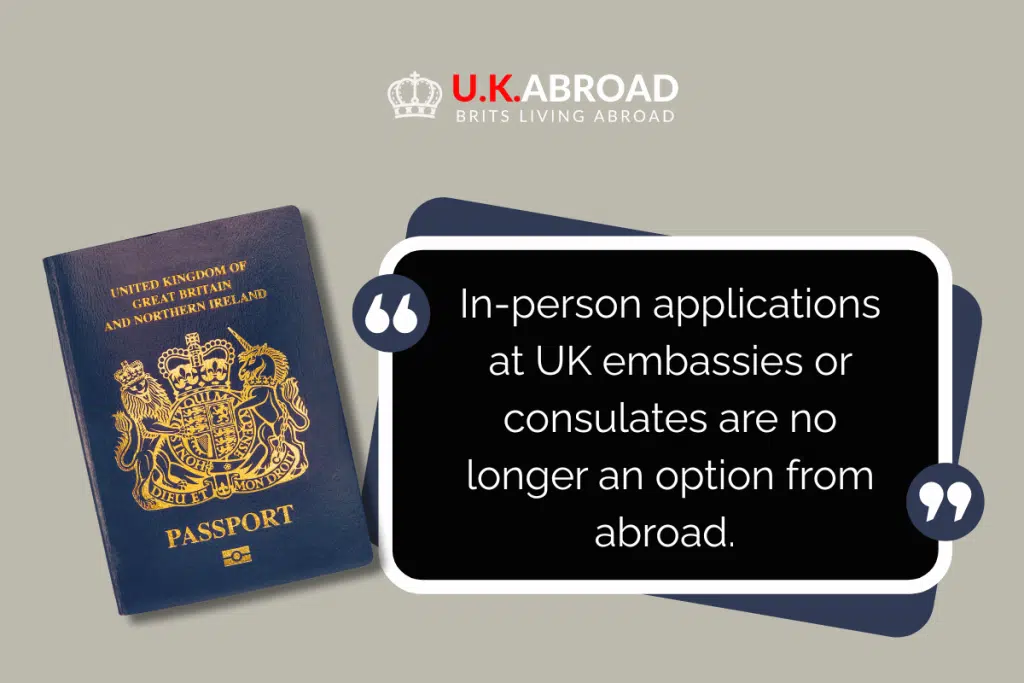 Can I renew my British passport in the UK if I live abroad