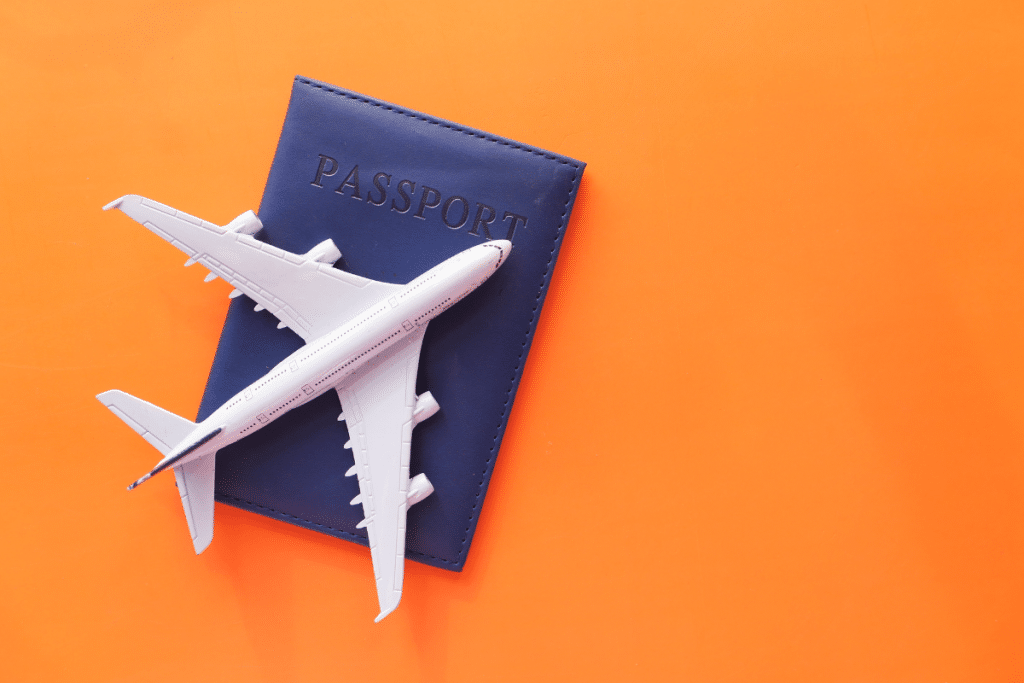 Uk flag and small aeroplane