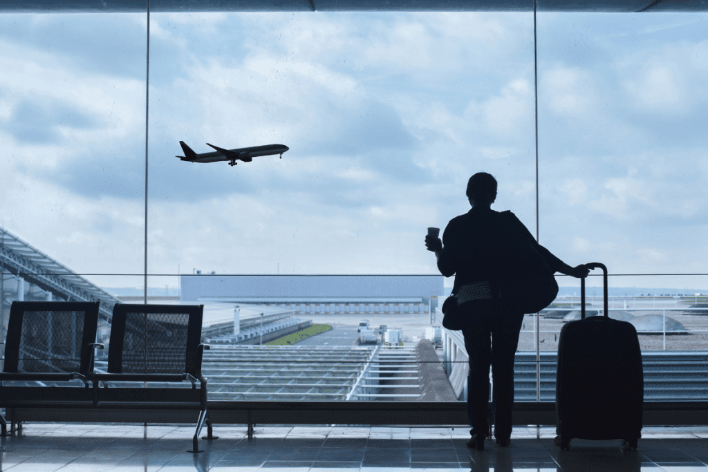 Person traveling at airport