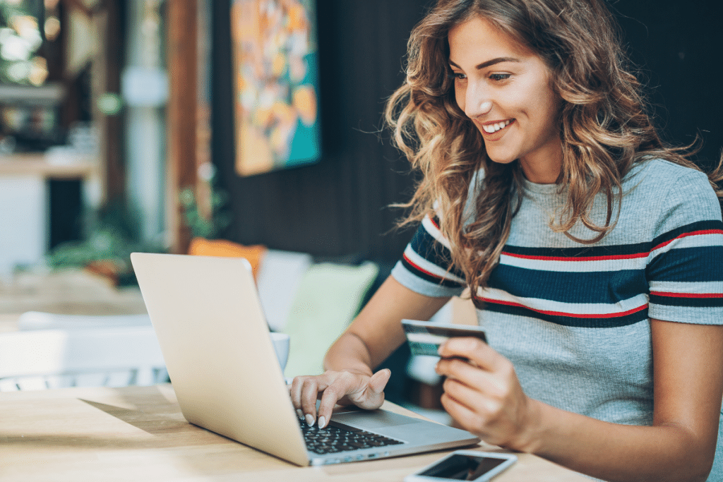 woman applying online for UK passport