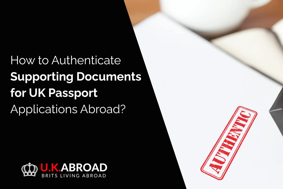 Supporting Documents for UK Passport